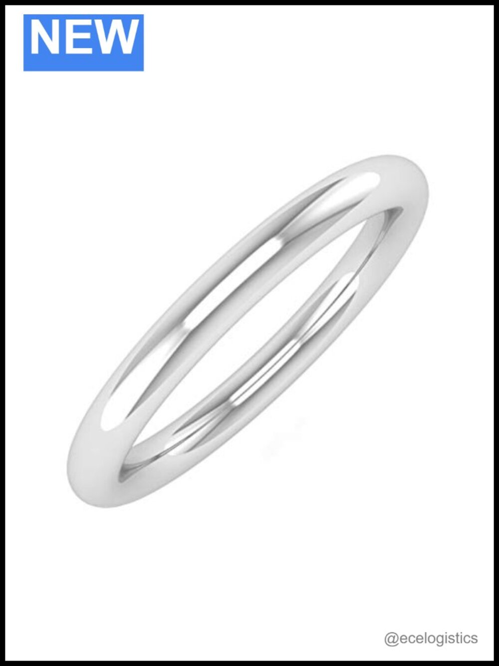 950 Platinum 2.5 mm Plain Wedding Band